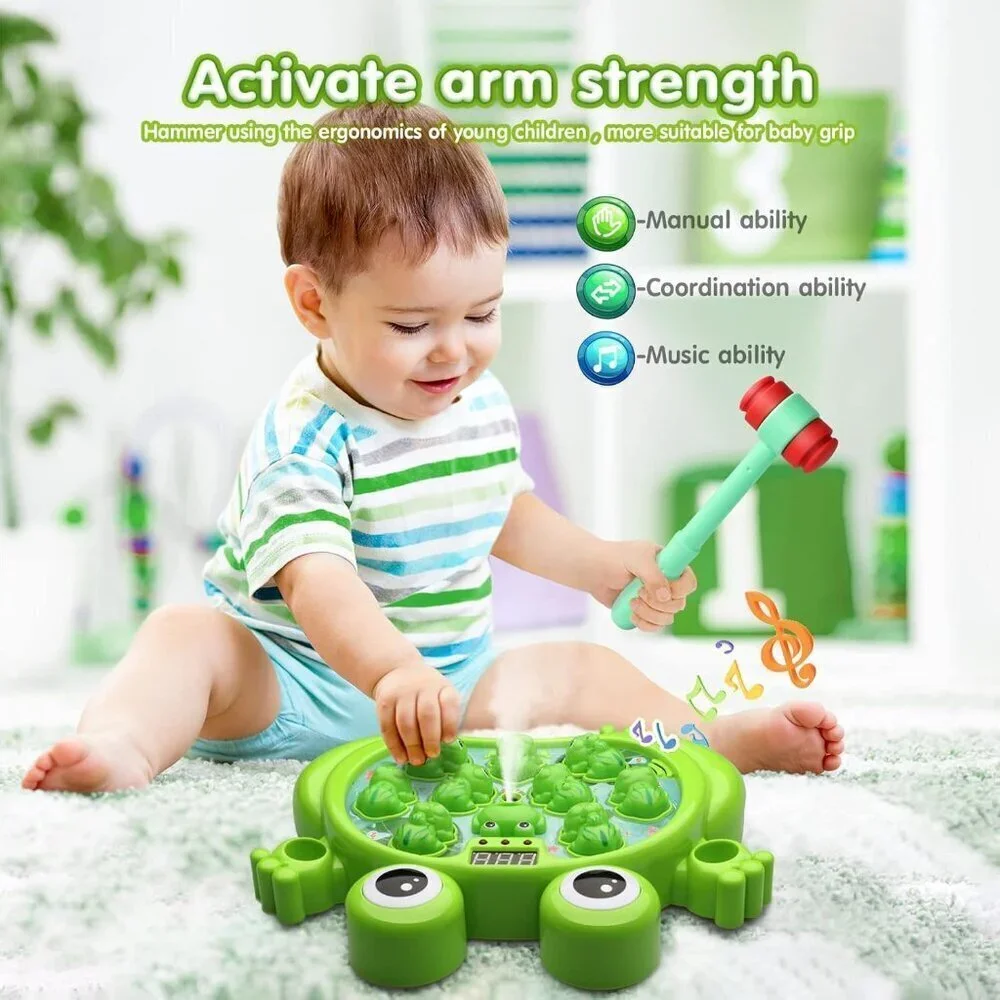 A Frog Game With 5 Modes 45 Levels 9 Music Spray And Light-up Baby Toy